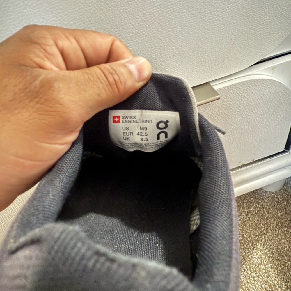 On Running Men's Black and White Athletic Shoes - Picture 10 of 10